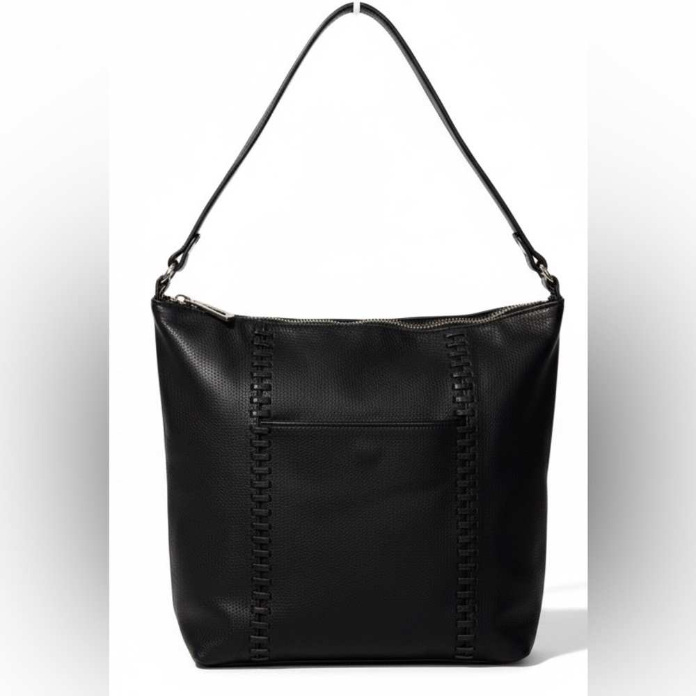 Tommy Bahama Black Leather Hobo Shoulder Bag Soft Slouchy Everyday purse - Picture 11 of 11